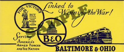 B&O Railroad Wartime Billboard Signs