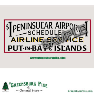 Peninsular Airport Pt Clinton Ohio - Sign artwork for Model Train Layout