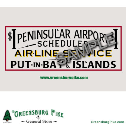 Peninsular Airport Pt Clinton Ohio - Sign artwork for Model Train Layout