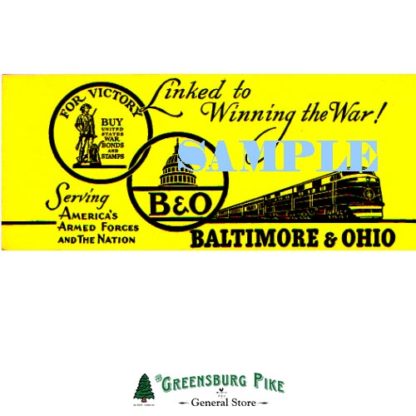 Baltimore and Ohio Railroad billboard wartime