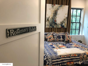 Rosemary Beach sign on bedroom door - cast aluminum