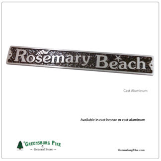 Rosemary Beach door sign - seashells, starfish - cast aluminum
